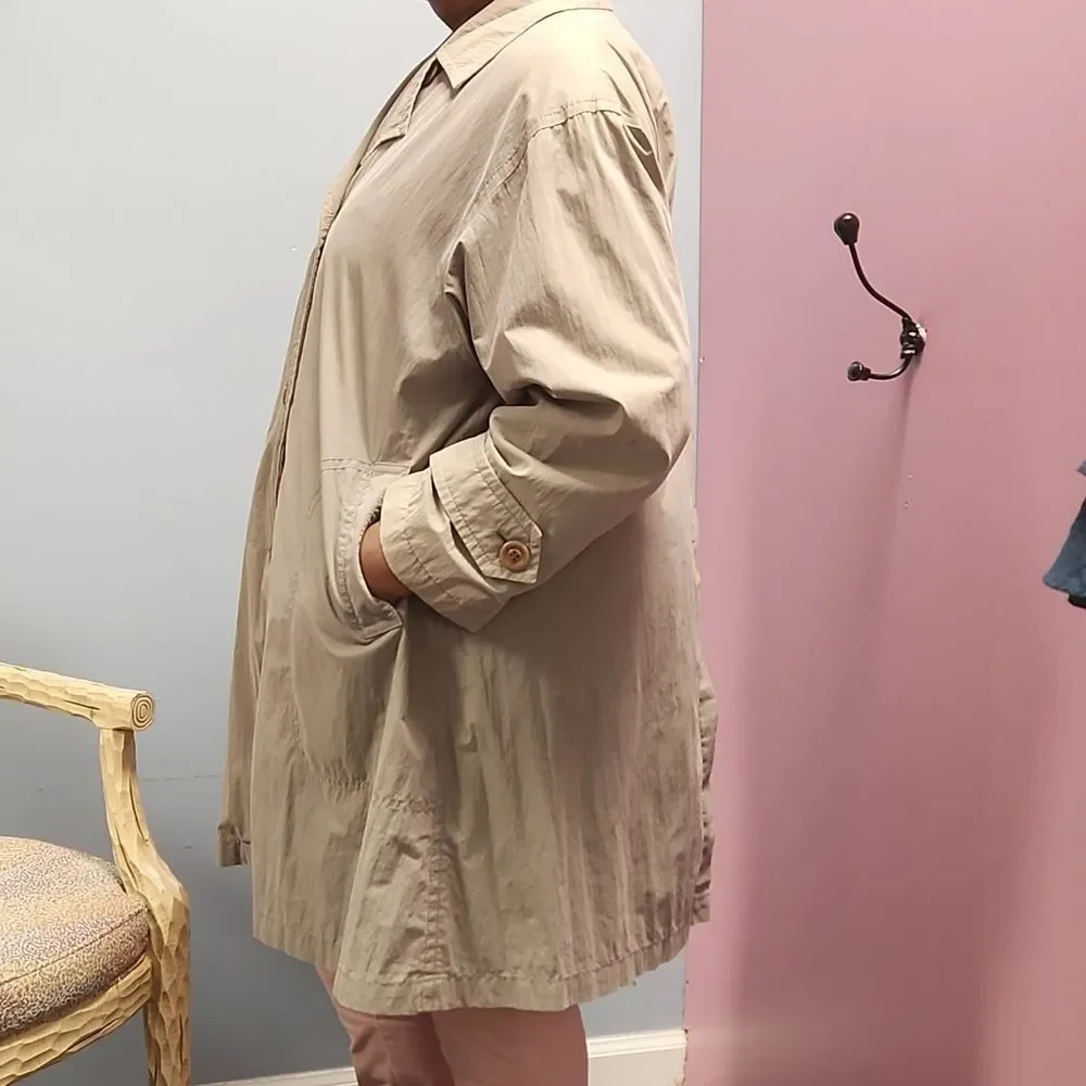 Vintage London Fog Taupe 3/4 Lined Trench Coat - Picture 12 of 12